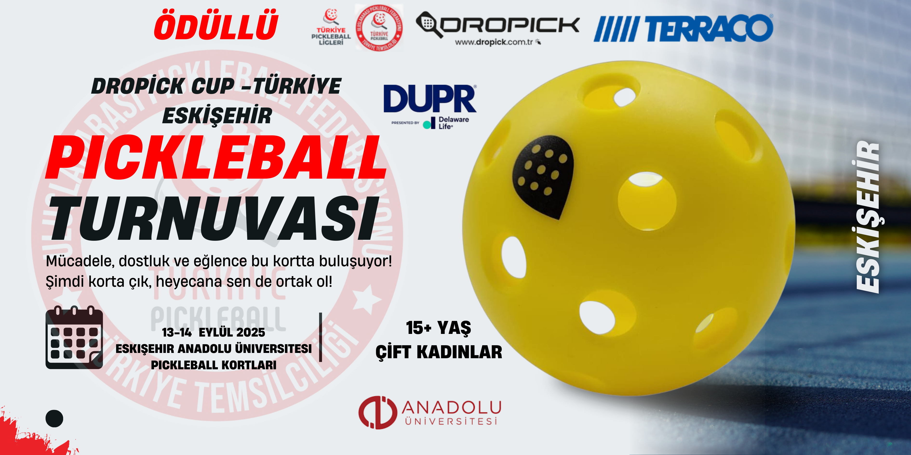 Dropick Pickleball Cup  Eskişehir 15+ Yaş Çift Kadınlar image